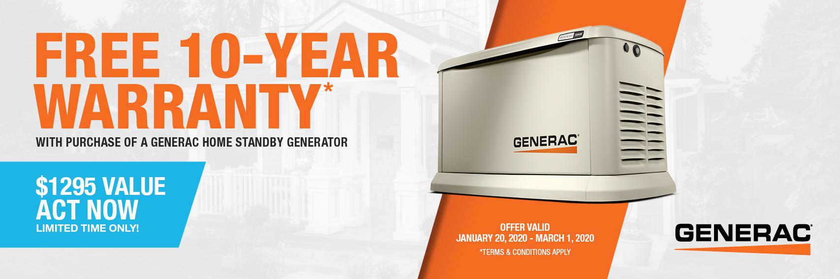 Homestandby Generator Deal | Warranty Offer | Generac Dealer | Burlington, ON